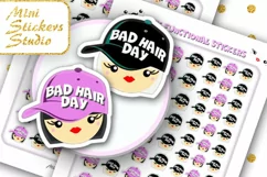 Kawaii Bad Hair Day Planner Stickers Girl Quote Reminders Product Image 1