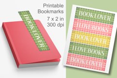 Printable Bookmark Set of 5 in Green Pink n Yellow 