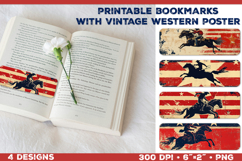 Vintage Rodeo Poster Printable Bookmarks Product Image 1
