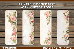 Shabby Chic Vintage Bookmark Design. Printable Bookmarks Product Image 1