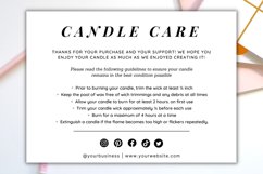 Canva | Printable Candle Care Card Instructions Product Image 1