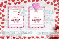 Sucker Valentine Cards, Kids Valentine, I'm a Sucker for You Product Image 3