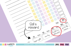 Children chore chart with goals section