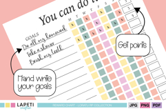 children reward chart goals tracker printable