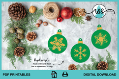Printable Christmas Ornament Tags Bundle Holiday Gift Tags Product Image 11