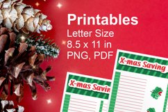Printable Christmas Saving Plan Set of 4 Pages 
