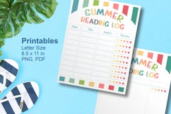 Printable Colorful Stripes Summer Reading Log Set of 2 Pages