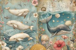 Floral Whales Decoupage Craft Sheets Product Image 4