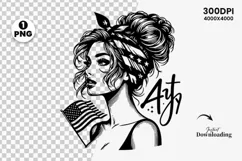 Woman 4th july svg Sublimation t-shirt