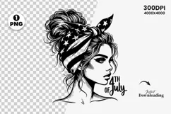 Woman 4th july svg Sublimation t-shirt