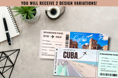 Printable Cuba Boarding Ticket Template Product Image 7