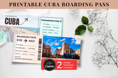 Printable Cuba Boarding Ticket Template Product Image 8