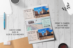 Printable Cuba Boarding Ticket Template Product Image 6