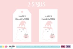 Printable Cute Halloween Pink Gift Tag