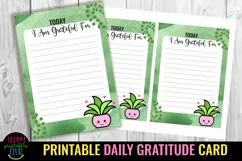PRINTABLE DAILY GRATITUDE JOURNAL I DAILY GRATITUDE CARDS I PLANT THEME GRATITUDE CARDS