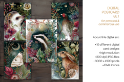 Christmas Woodland Animals Postcard Set Product Image 6
