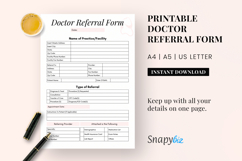 Printable Doctor Referral Form Template Product Image 1