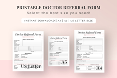 Printable Doctor Referral Form Template Product Image 2