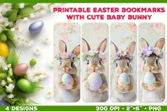Printable Bookmarks with Adorable Bunny Holding Easter Egg Product Image 1