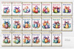 Printable Easter card Bundle with Watercolor Easter bunny, Easter egg, and Easter animals PNG and Easter flowers printable postcard bundle 