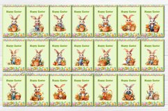 Printable Easter card Bundle with Watercolor Easter bunny, Easter egg, and Easter animals PNG and Easter flowers printable postcard bundle 