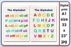 PRINTABLE ENGLISH ALPHABET LETTERS POSTER WALL ART A1 SIZE DIGITAL DOWNLOAD