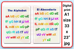 Printable alphabet letters wall art Kid room Classroom Product Image 1