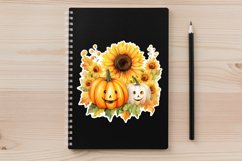 Printable Fall Sticker Png  Print and Cut Pumpkin Sticker 