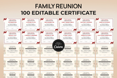 Family Reunion Certificate Canva Template Bundle Product Image 2