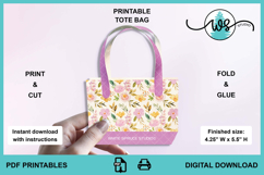 Printable Floral Paper Tote Bag Template PDF Product Image 6