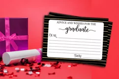 words of wisdom for the graduates- graduation party advice cards printable