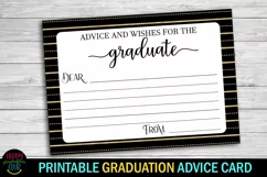 words of wisdom for the graduates- graduation party advice cards printable