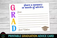 words of wisdom for the graduates- graduation party advice cards printable