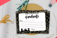 words of wisdom for the graduates- graduation party advice cards printable