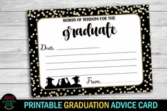 words of wisdom for the graduates- graduation party advice cards printable