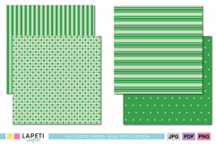 printable green paper set 12x12 inches