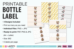 Cute holiday drink labels with elf, penguin, hot cocoa and gingerbread house designs.