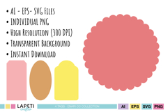 scrapbooking label shapes printable tags