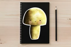 Printable Mushroom Stickers  Kawaii Mushroom png Sticker