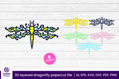 printable-paper cutting-cut file svg-3d layered-layered papercut-dragonfly-dragonfly-insect svg