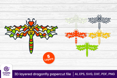 printable-paper cutting-cut file svg-3d layered-layered papercut-dragonfly-dragonfly-insect svg