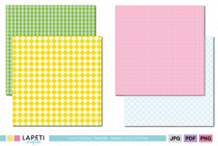 Baby scrapbook background papers in pastel colors