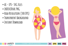 Cute Pool Party Decorations Printable Birthday Clipart