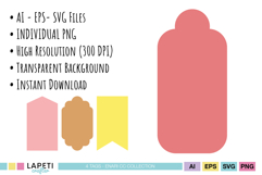 planner tags svg printable labels pack