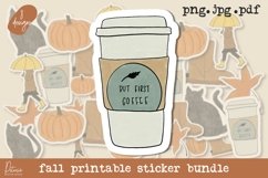 coffe cup like starbucks cup as part of a fall sticker bundle