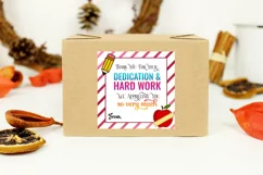 Thank You for Your Dedication & Hard Work I Teacher Appreciation Gift Tags