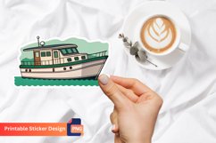 Printable Travel Boat Sticker, Nautical Sticker, Boat Decor Product Image 1