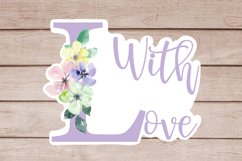 Valentine Printable Stickers Bundle Purple Product Image 3