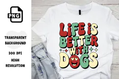 Funny Dog Quote Life is Better with Dogs Christmas Product Image 3