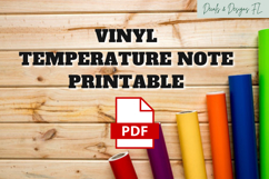 Vinyl Temperature Note | Informational Warning | PDF Product Image 1